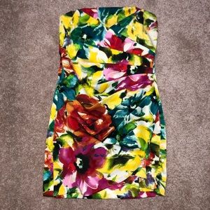 Speechless Floral Strapless Dress